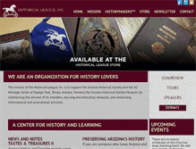 Tablet Screenshot of historicalleague.org